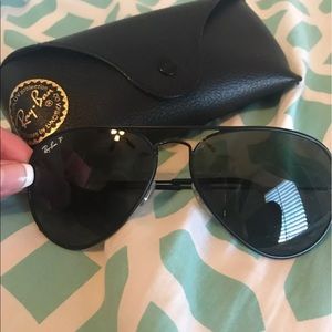 All black polarized ray bans